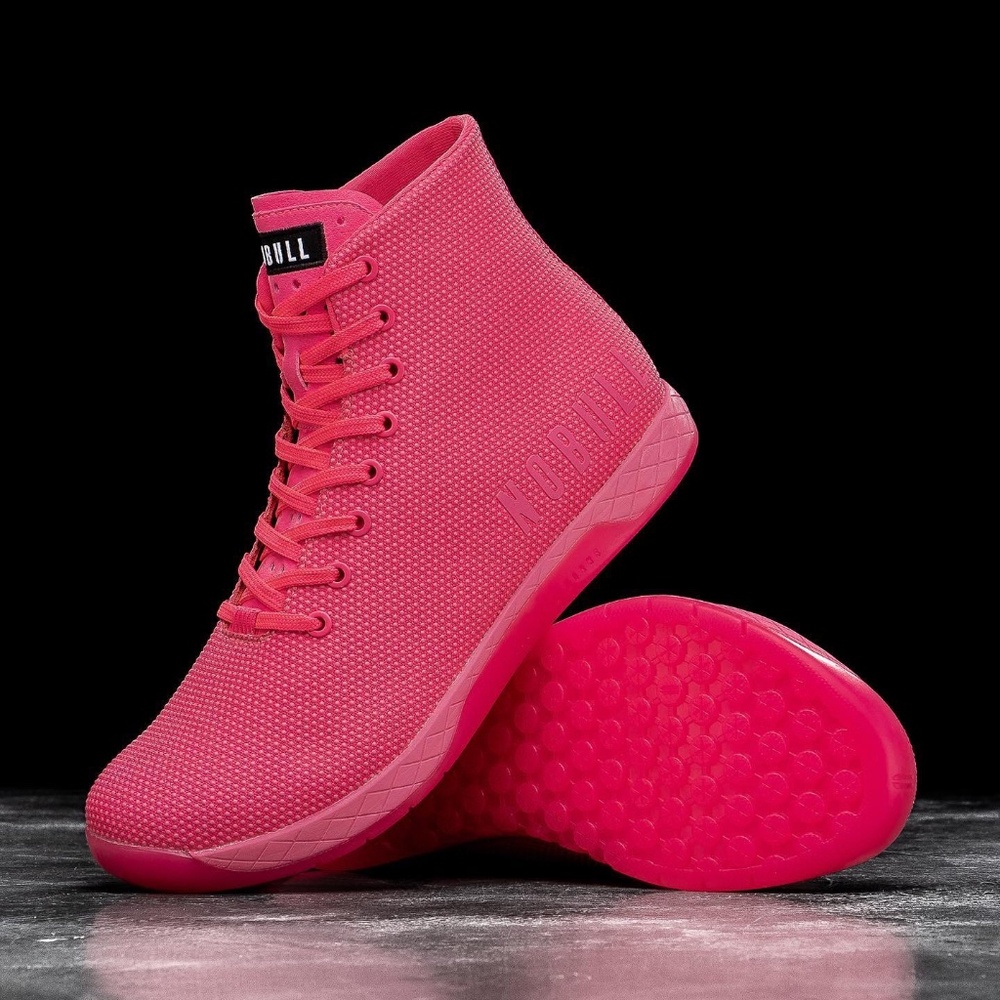 NOBULL Women's Neon High-Top Trainer+ Neon Pink / size 9